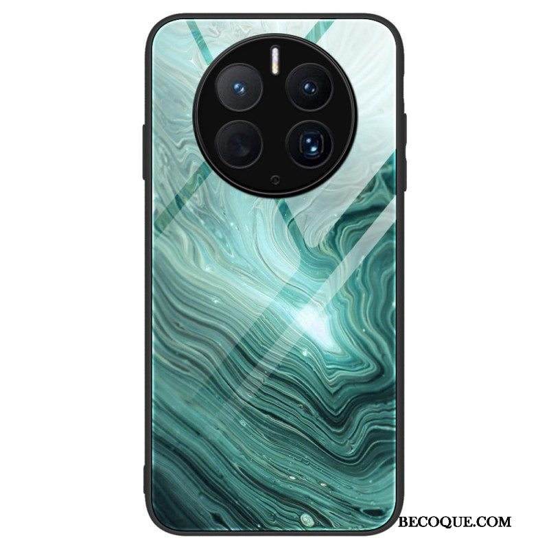 Case Huawei Mate 50 Pro Tyylikäs Marmorinen Karkaistu Lasi