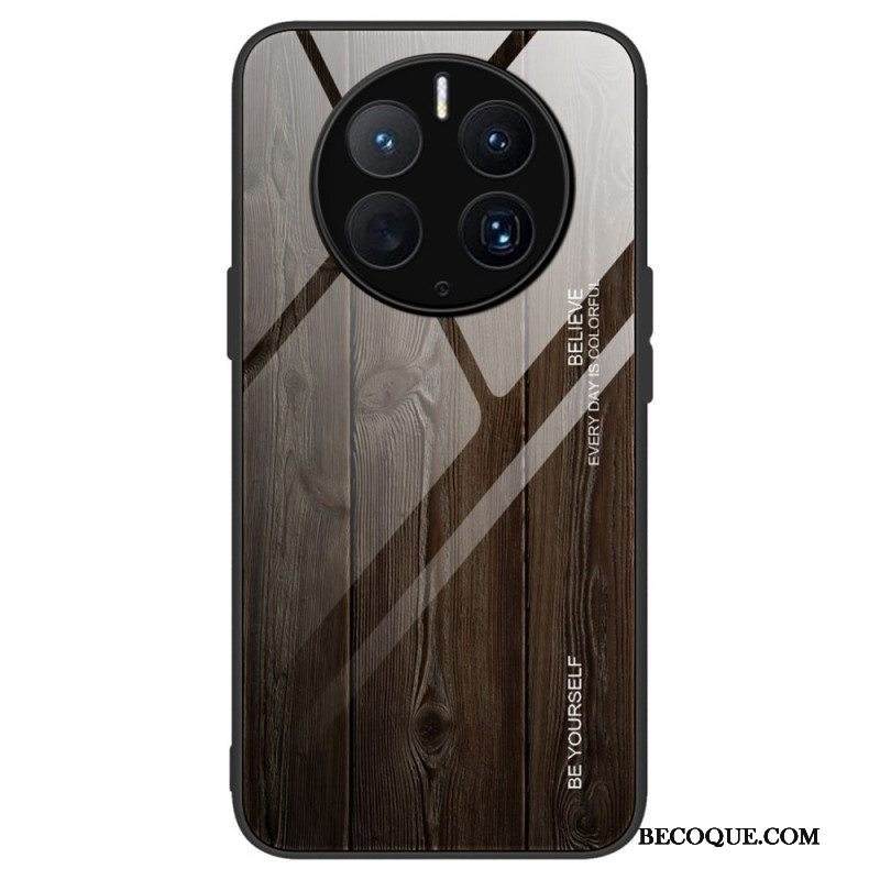 Case Huawei Mate 50 Pro Wood Design Karkaistu Lasi