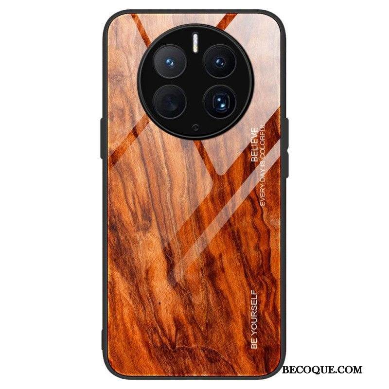 Case Huawei Mate 50 Pro Wood Design Karkaistu Lasi