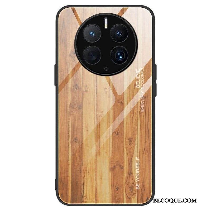 Case Huawei Mate 50 Pro Wood Design Karkaistu Lasi