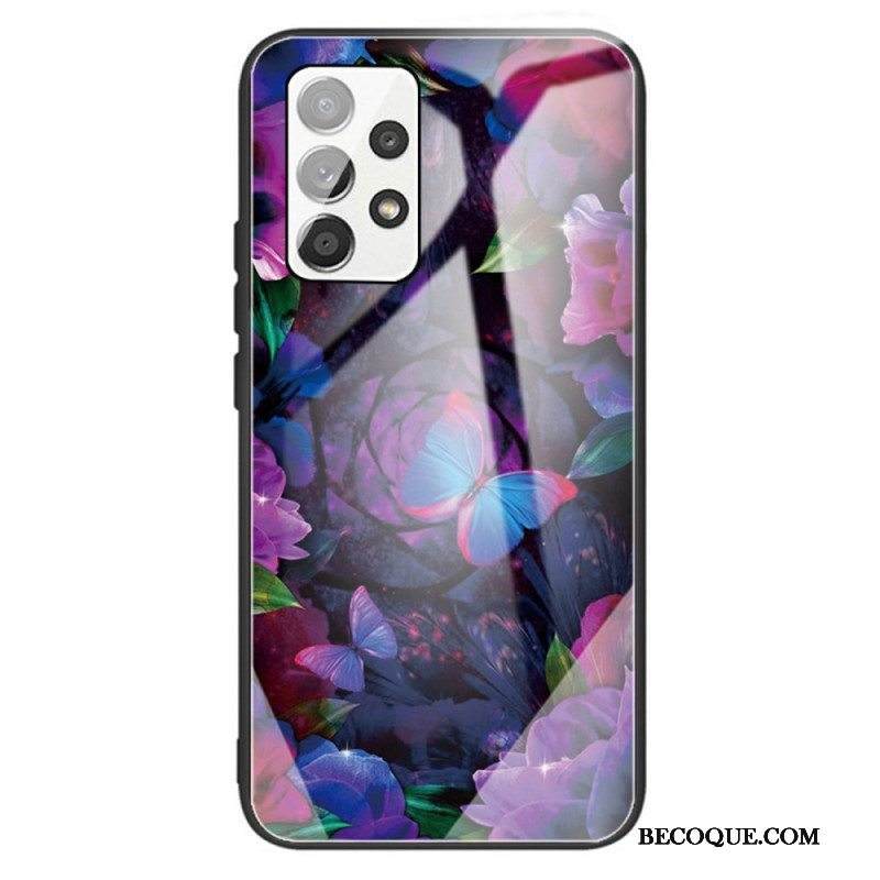 Case Samsung Galaxy A13 Butterflies Variation Karkaistu Lasi