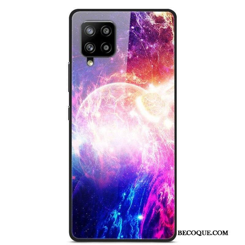 Case Samsung Galaxy A42 5G Lasi- Ja Silikoniplaneetat Tulessa