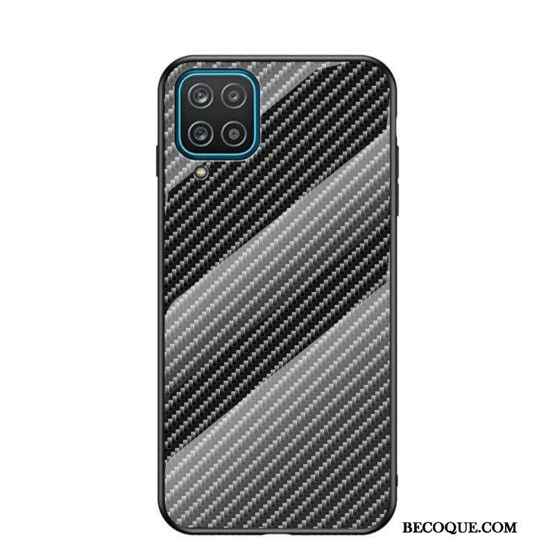 Case Samsung Galaxy M12 / A12 Karkaistua Hiilikuitulasia