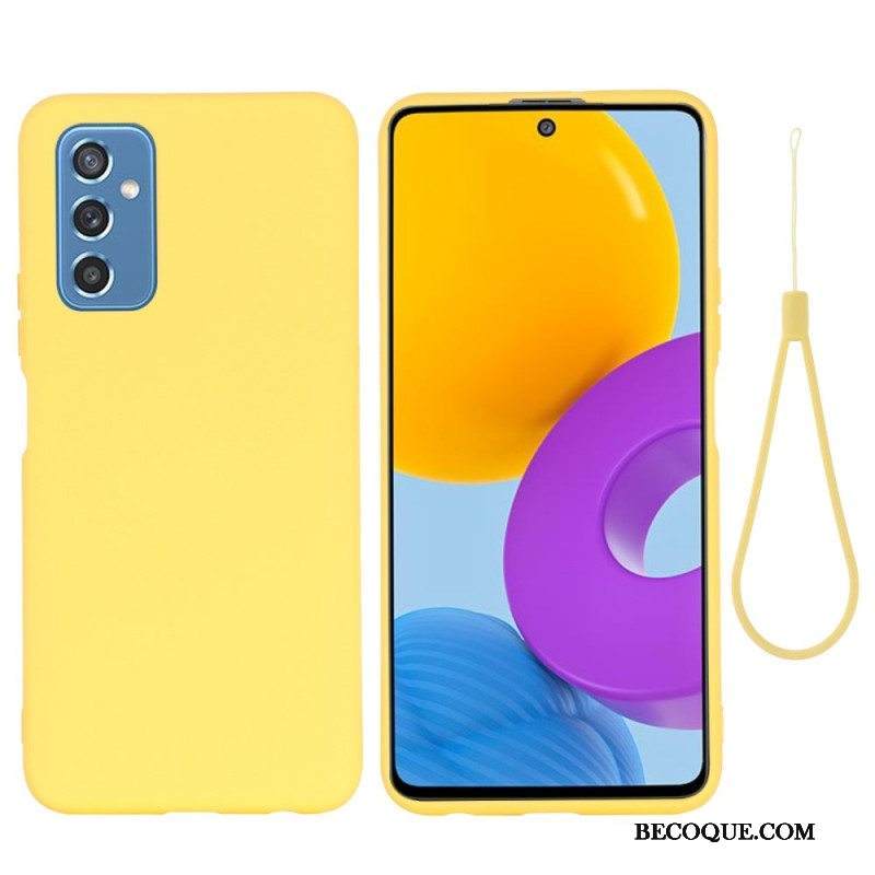 Case Samsung Galaxy M52 5G Suojaketju Kuori Strappy Nestemäinen Silikoni