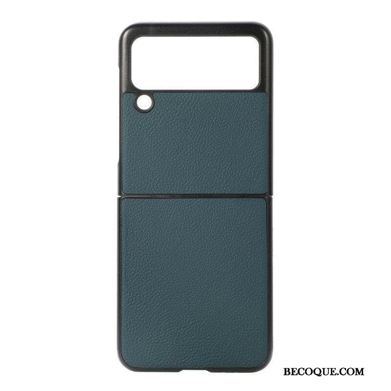 Case Samsung Galaxy Z Flip 3 5G Kotelot Flip Aitoa Litsi-nahkaa