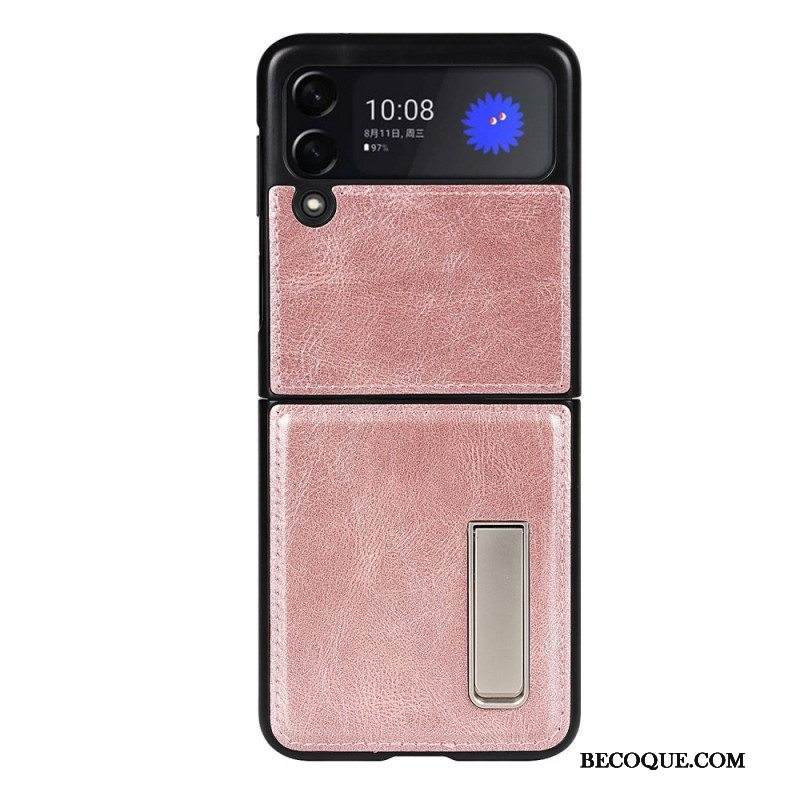 Case Samsung Galaxy Z Flip 3 5G Kotelot Flip Tyylikäs Nahkateline