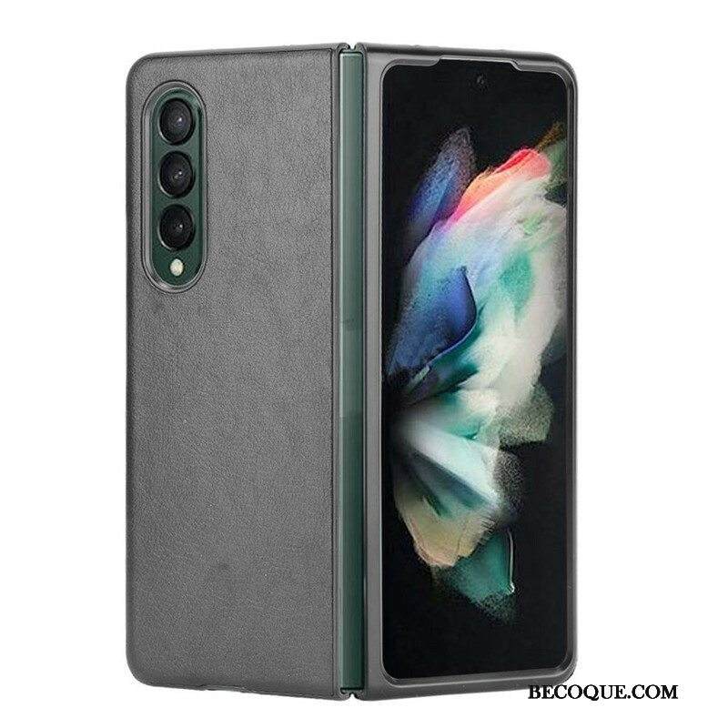 Case Samsung Galaxy Z Fold 3 5G Litsi-nahkaefekti