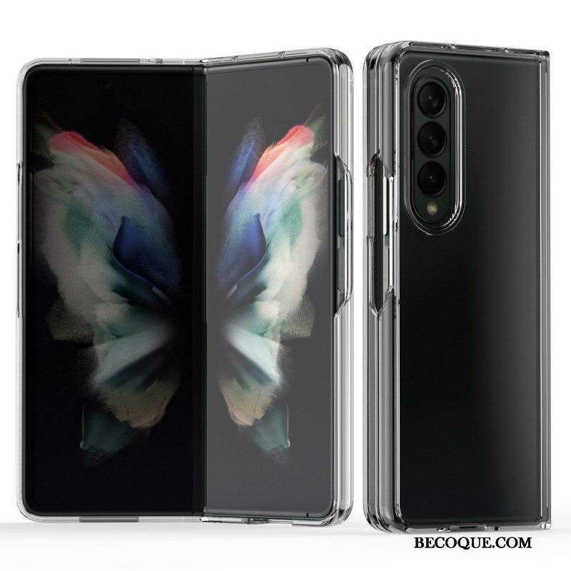 Case Samsung Galaxy Z Fold 3 5G Läpinäkyvät Värilliset Reunat