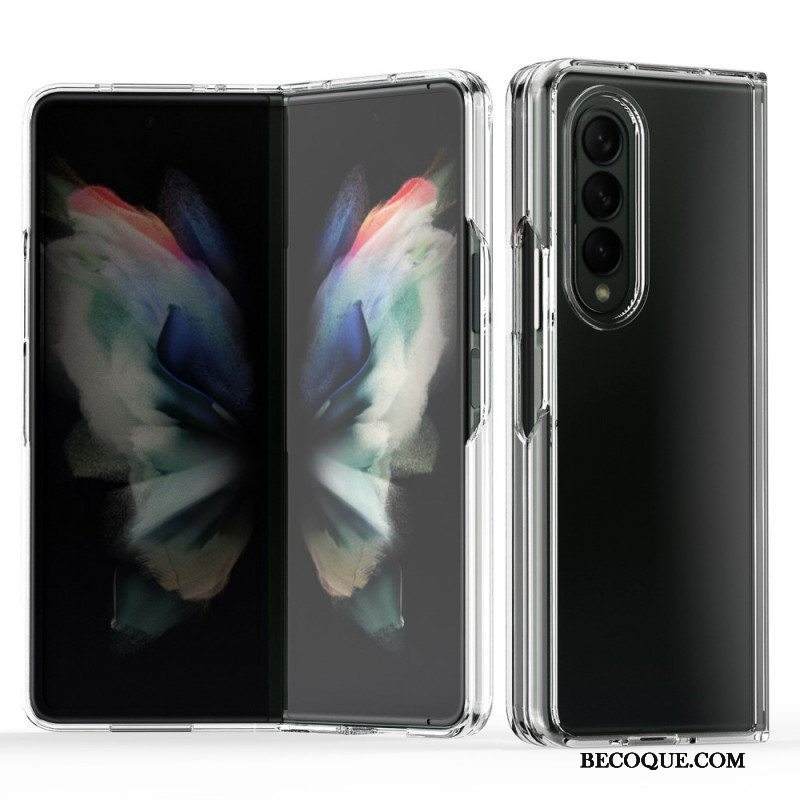 Case Samsung Galaxy Z Fold 3 5G Läpinäkyvät Värilliset Reunat