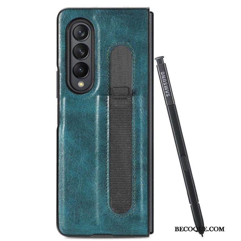 Case Samsung Galaxy Z Fold 4 Keinonahkainen Kynä