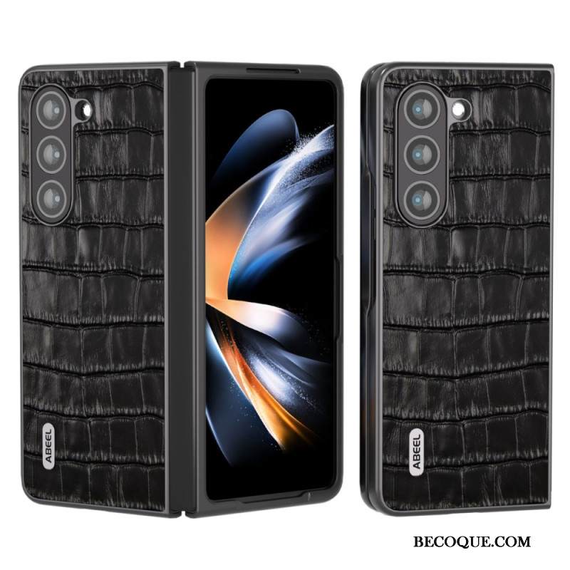 Case Samsung Galaxy Z Fold 5 Puhelinkuoret Aitoa Nahkaa Krokotiilimuotoilu