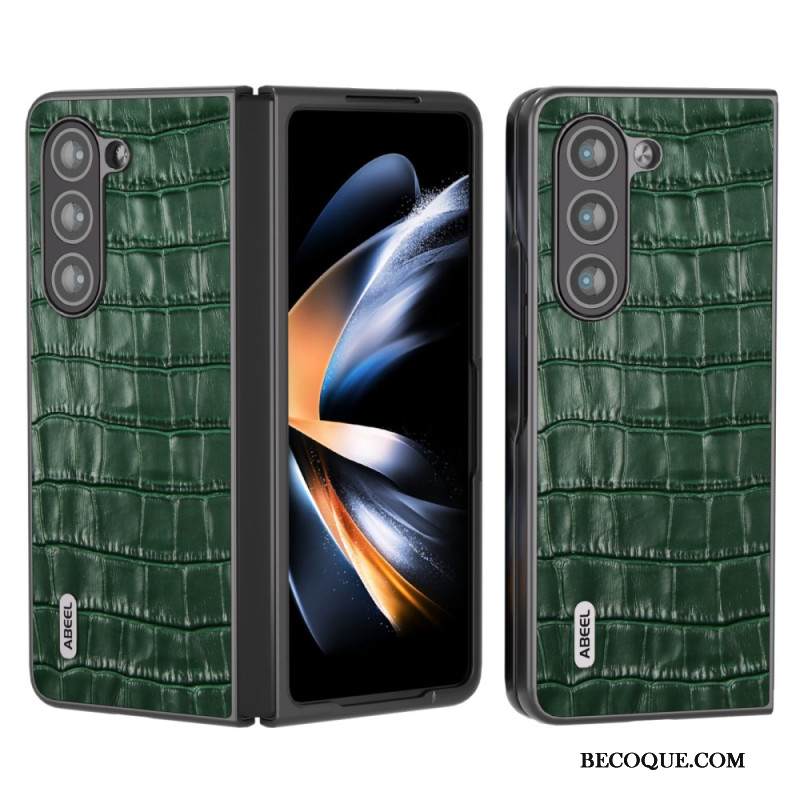 Case Samsung Galaxy Z Fold 5 Puhelinkuoret Aitoa Nahkaa Krokotiilimuotoilu