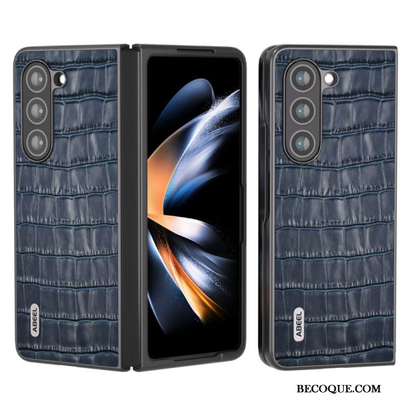 Case Samsung Galaxy Z Fold 5 Puhelinkuoret Aitoa Nahkaa Krokotiilimuotoilu