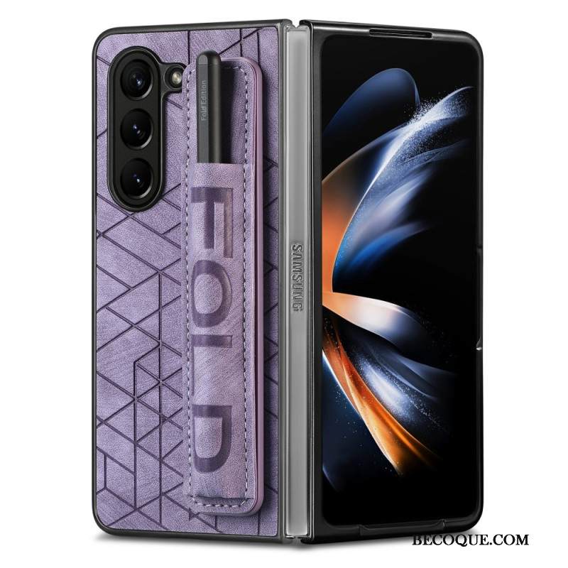 Case Samsung Galaxy Z Fold 5 Puhelinkuoret Kynän Pidike Hihnalla