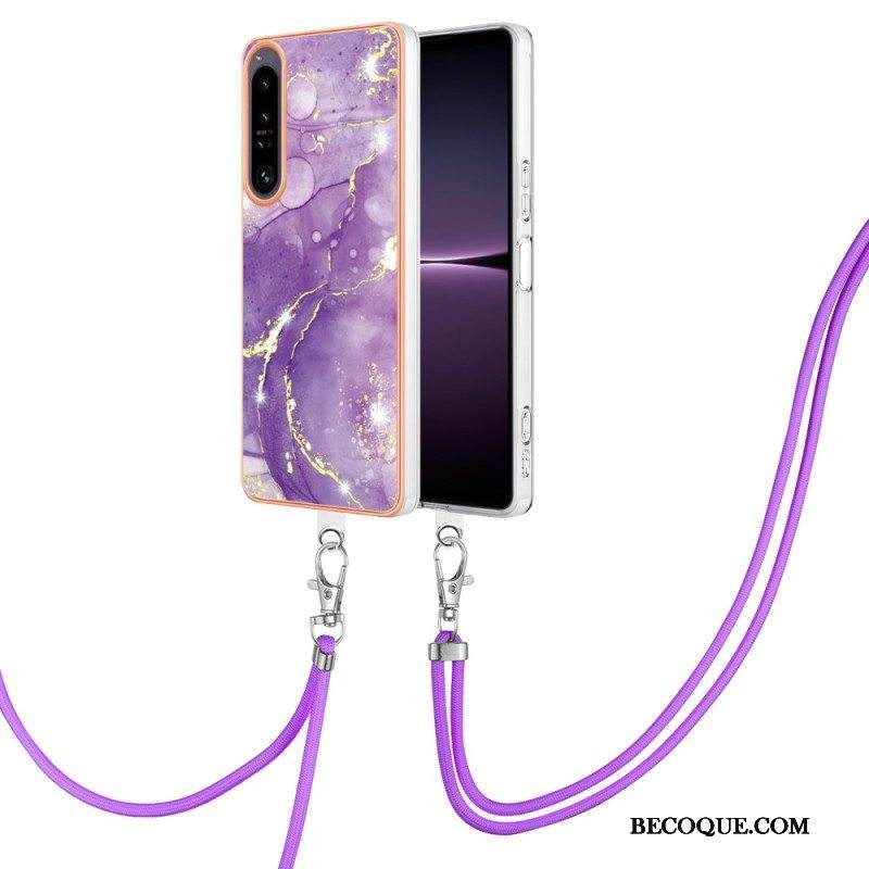 Case Sony Xperia 1 IV Kiristysnyörillä Marmorijohdolla