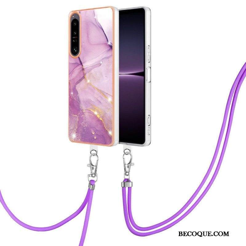 Case Sony Xperia 1 IV Kiristysnyörillä Marmorijohdolla