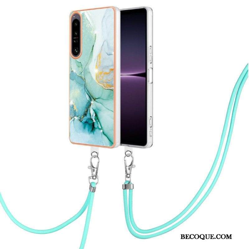 Case Sony Xperia 1 IV Kiristysnyörillä Marmorijohdolla