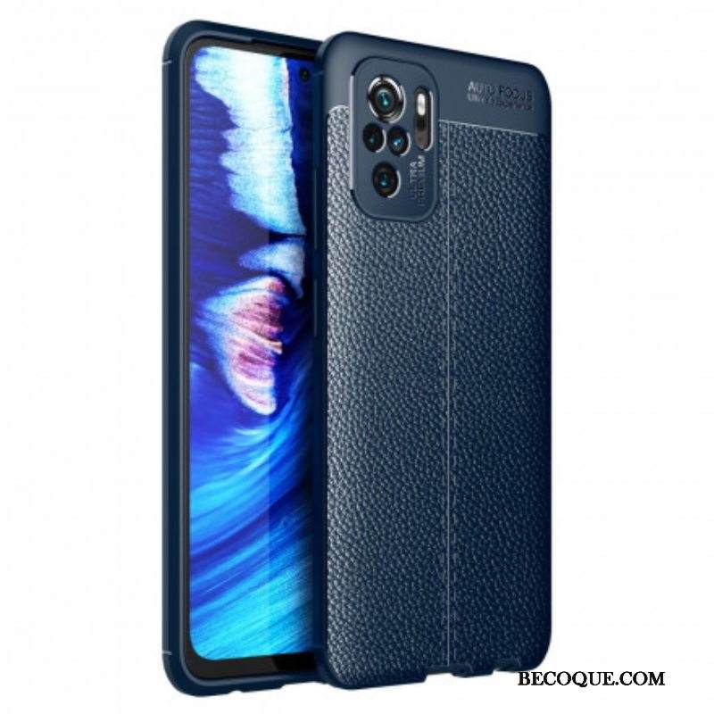 Case Xiaomi Redmi Note 10 / 10S Nahkaefekti Litsi Double Line