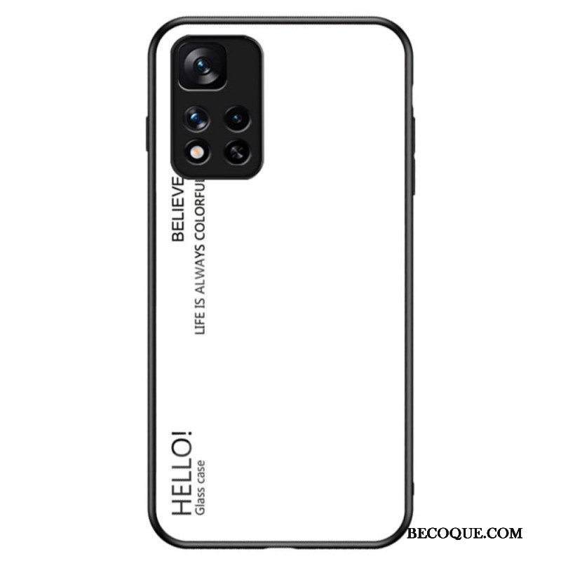 Case Xiaomi Redmi Note 11 Pro Plus 5G Karkaistu Lasi Hello