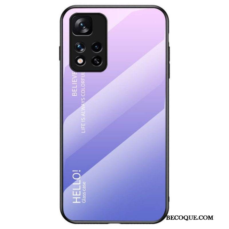 Case Xiaomi Redmi Note 11 Pro Plus 5G Karkaistu Lasi Hello