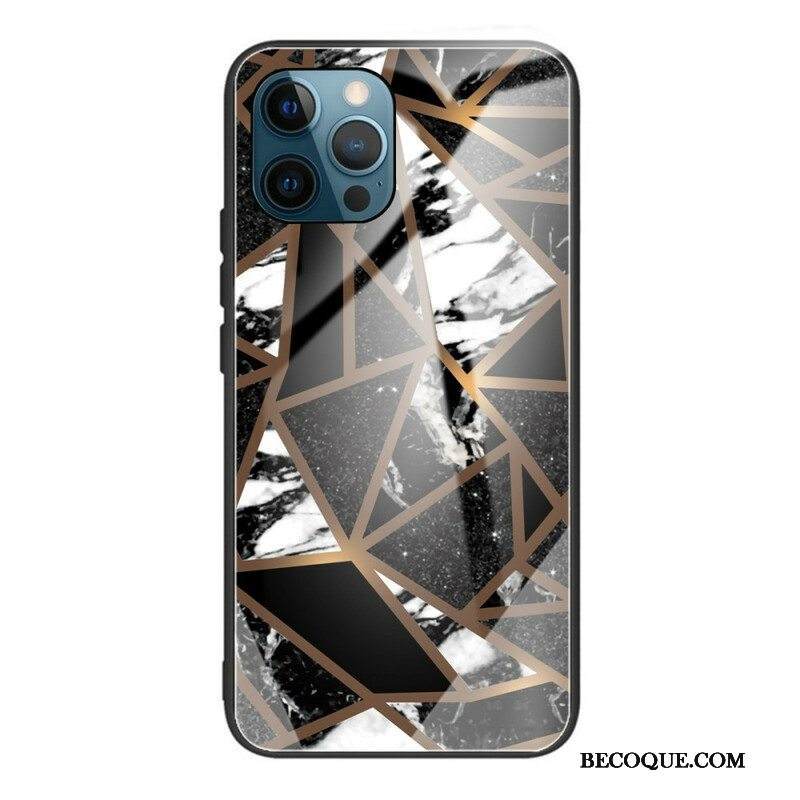 Case iPhone 13 Pro Geometria Marmori Karkaistu Lasi