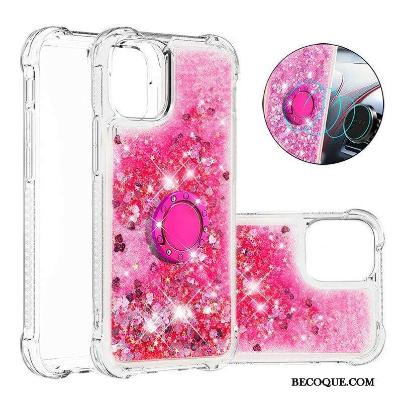 Case iPhone 13 Pro Paljetteja Rengastuella