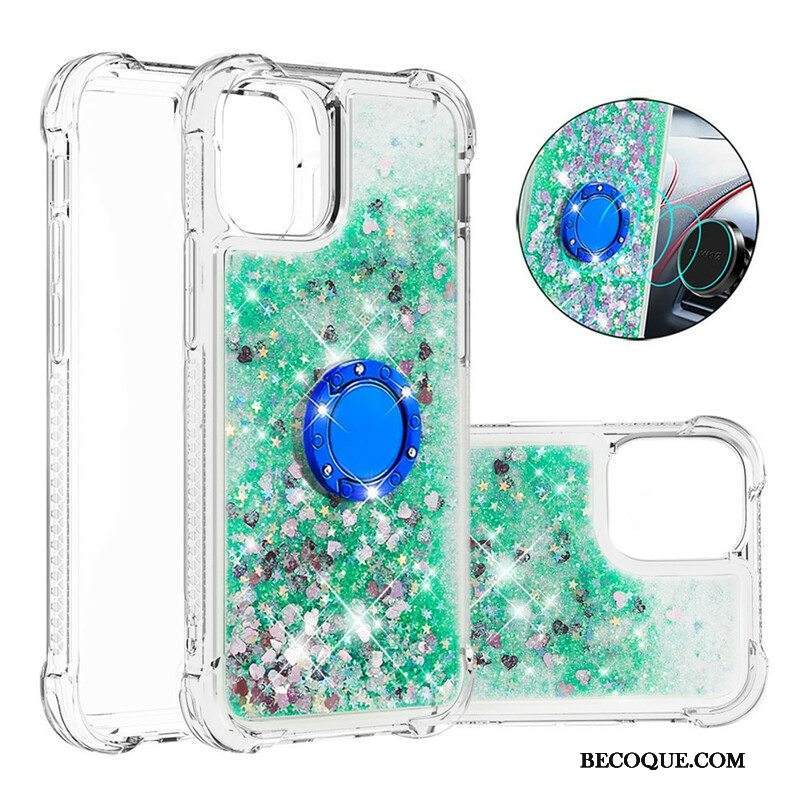 Case iPhone 13 Pro Paljetteja Rengastuella