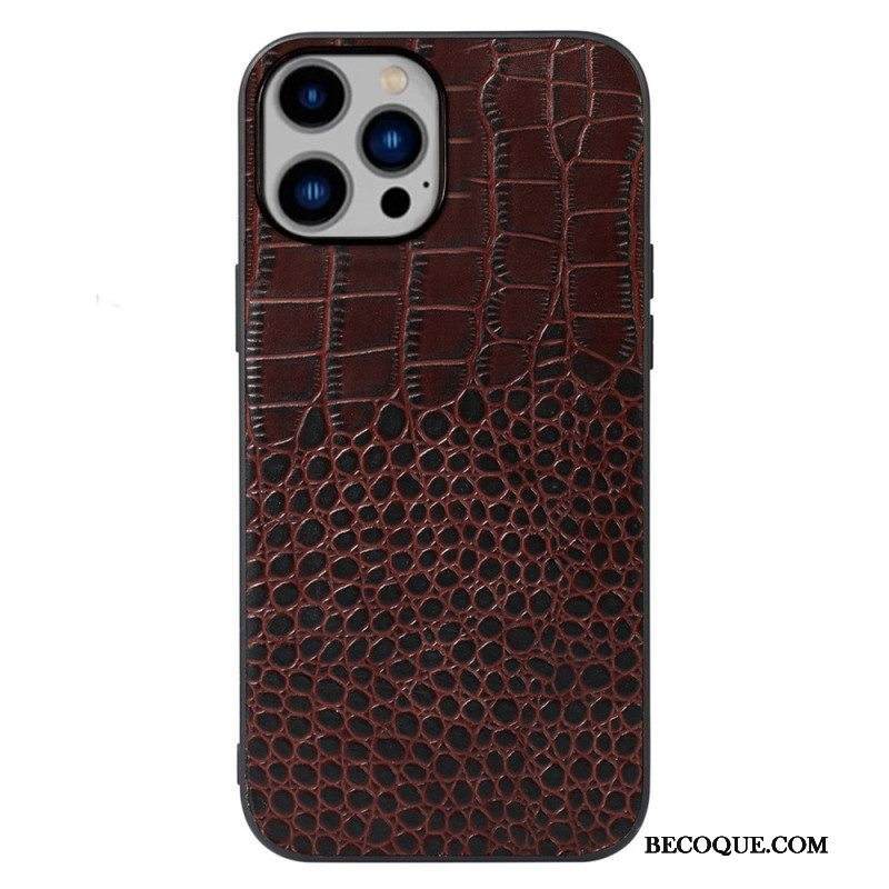 Case iPhone 14 Plus Aito Crocodile Texture -nahka