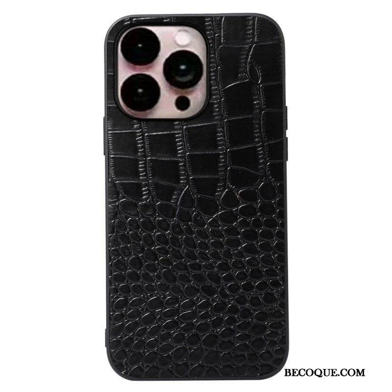 Case iPhone 14 Pro Max Aito Crocodile Texture -nahka