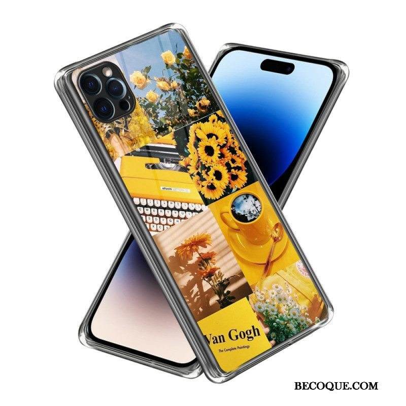 Case iPhone 14 Pro Max Voimakkaat Auringonkukat