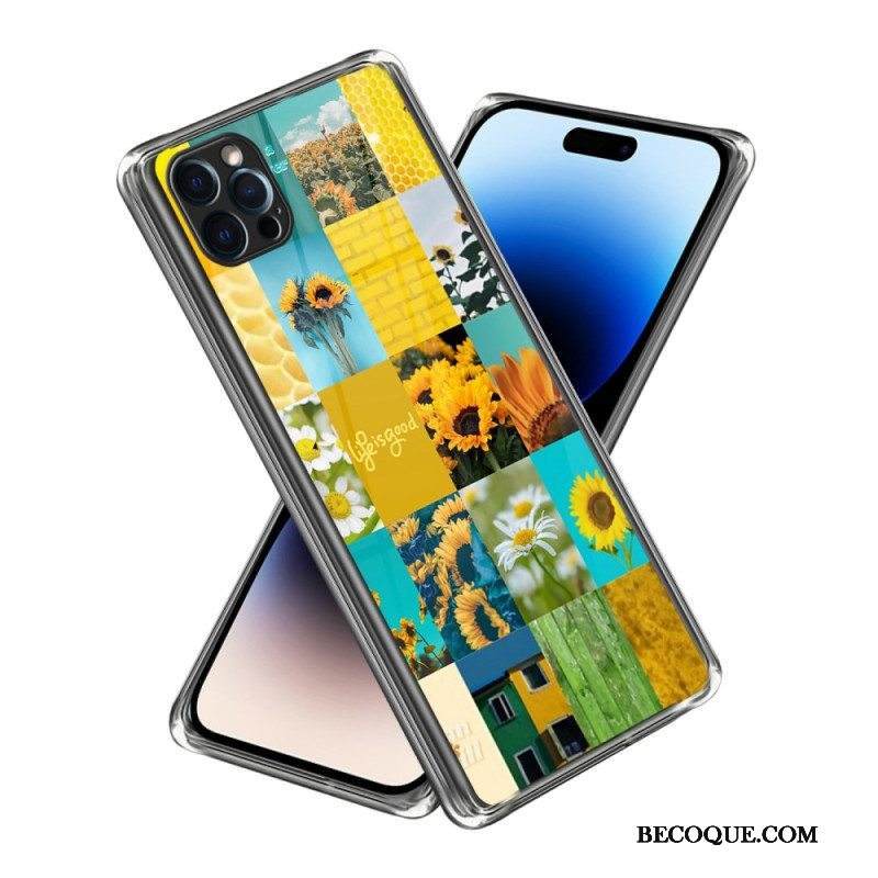 Case iPhone 14 Pro Max Voimakkaat Auringonkukat