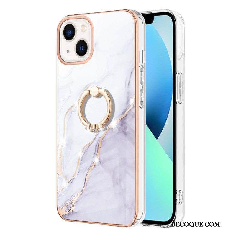 Case iPhone 15 Plus Marmori-tyyli Tukirenkaalla