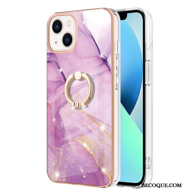 Case iPhone 15 Plus Marmori-tyyli Tukirenkaalla