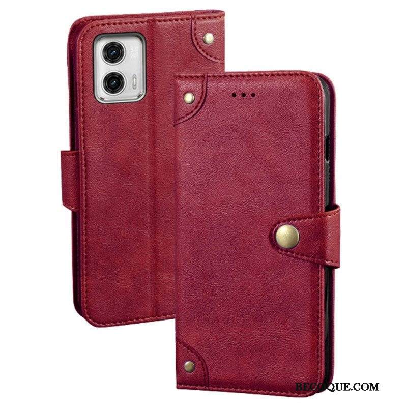 Flip Case Moto G73 5G Idewei Magneettipainike