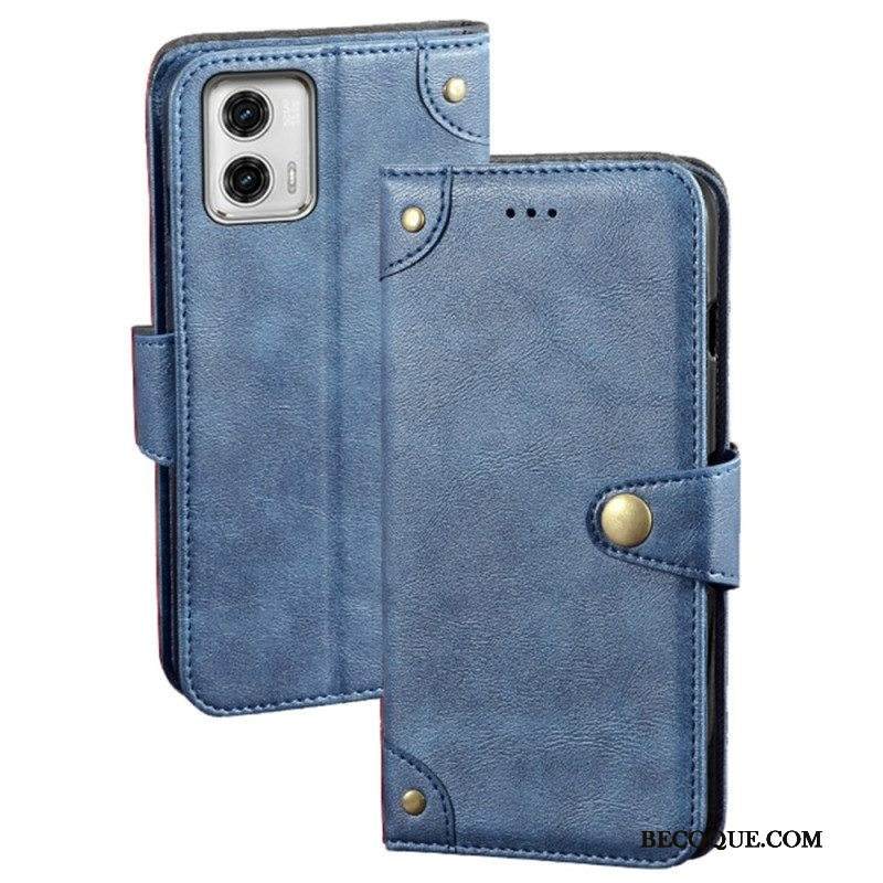 Flip Case Moto G73 5G Idewei Magneettipainike