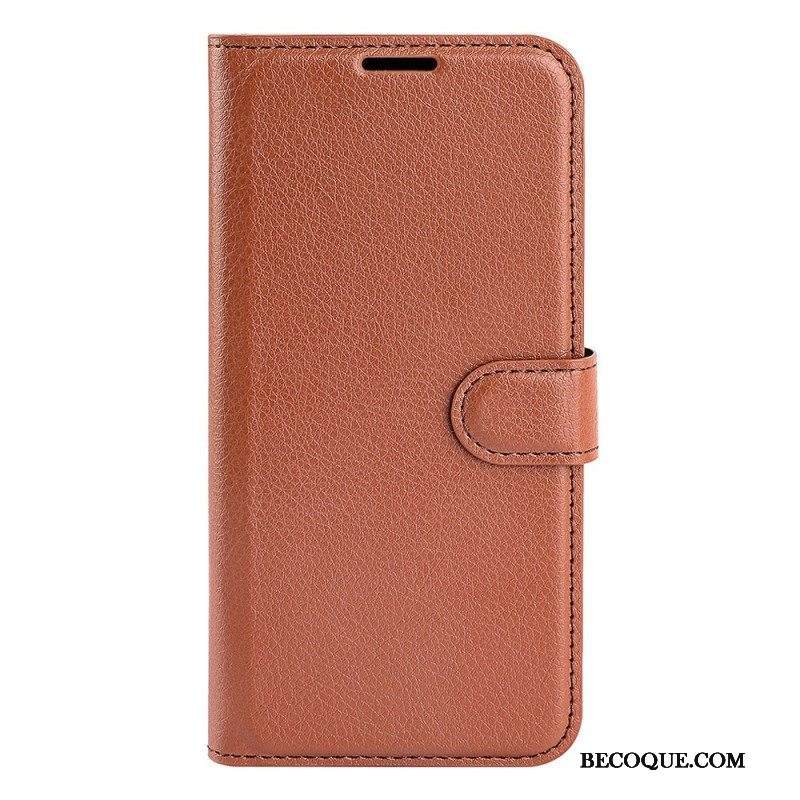 Flip Case Samsung Galaxy A14 / A14 5G Klassinen Keinonahka