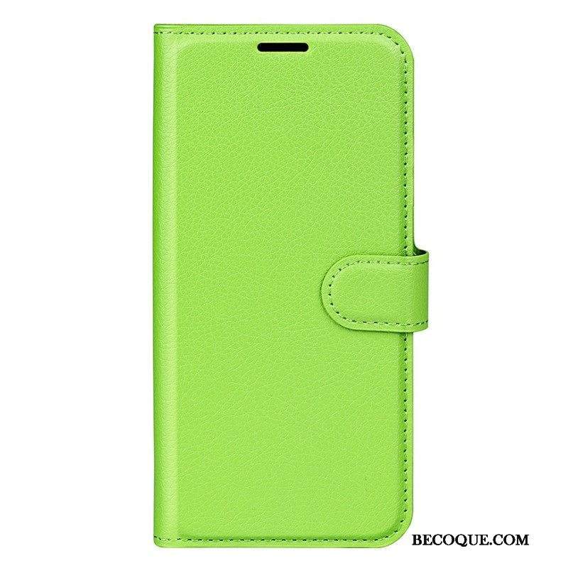 Flip Case Samsung Galaxy A14 / A14 5G Klassinen Keinonahka