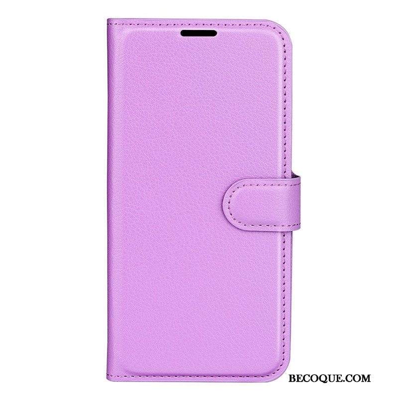 Flip Case Samsung Galaxy A14 / A14 5G Klassinen Keinonahka