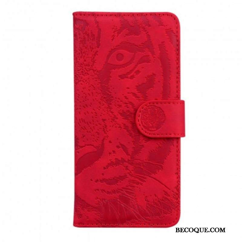 Flip Case Samsung Galaxy A52 4G / A52 5G / A52s 5G Tiger-kasvoprintti