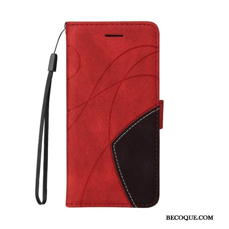 Flip Case Samsung Galaxy M12 / A12 Kaksisävyinen Signature Faux Leather