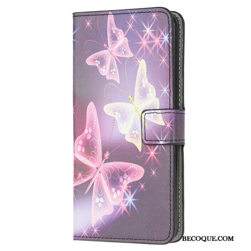 Flip Case Samsung Galaxy M12 / A12 Kuninkaallinen Perhonen