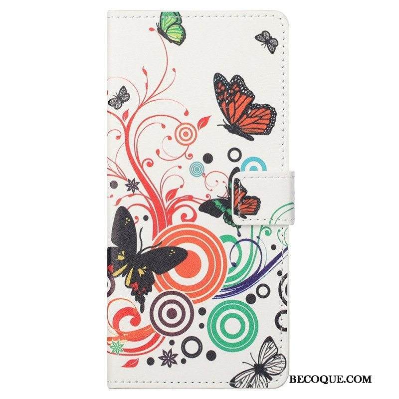 Flip Case Samsung Galaxy M23 5G Perhoset Perhoset