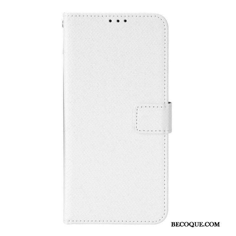 Flip Case Samsung Galaxy M23 5G Teksturoitu Kuvio Hihnalla