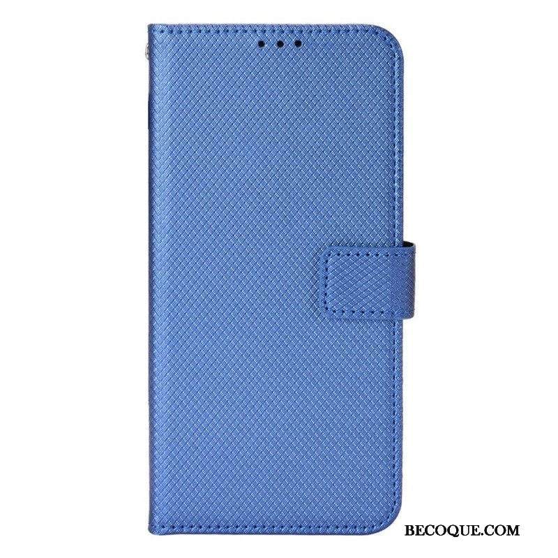 Flip Case Samsung Galaxy M23 5G Teksturoitu Kuvio Hihnalla