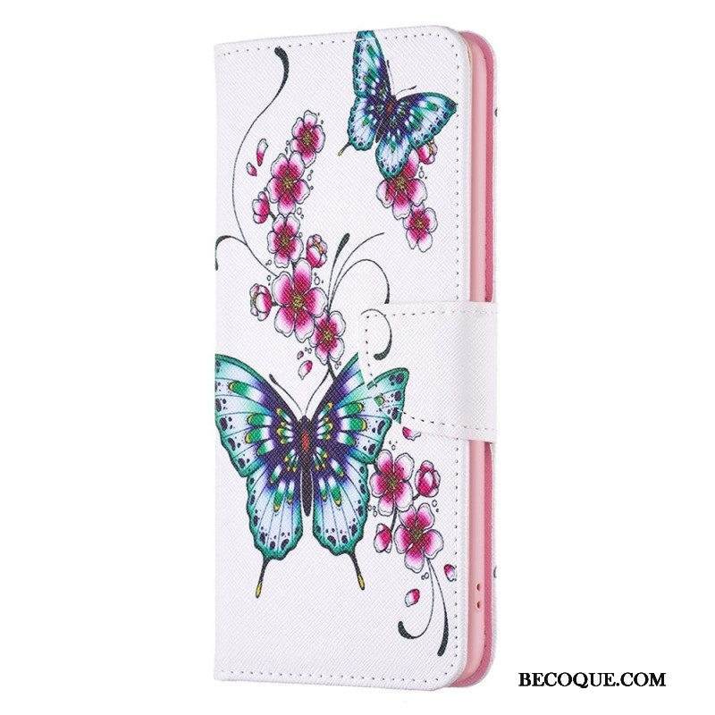 Flip Case Samsung Galaxy M23 5G Upeita Perhosia