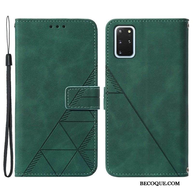 Flip Case Samsung Galaxy S20 Plus / S20 Plus 5G Pyramid-nahkaefekti