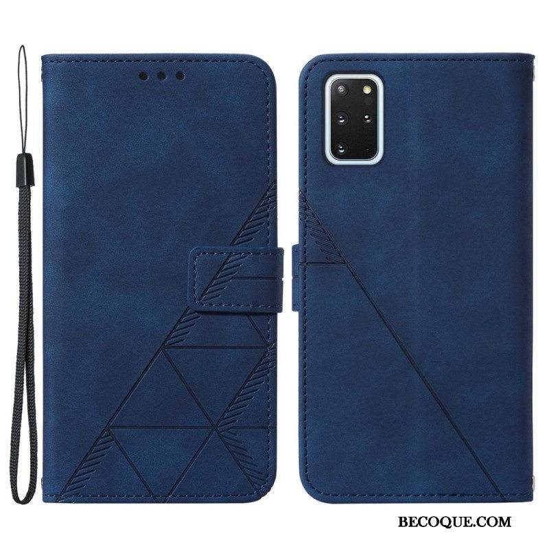 Flip Case Samsung Galaxy S20 Plus / S20 Plus 5G Pyramid-nahkaefekti