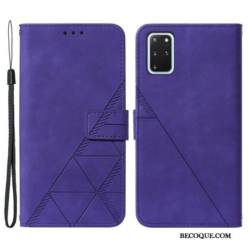 Flip Case Samsung Galaxy S20 Plus / S20 Plus 5G Pyramid-nahkaefekti