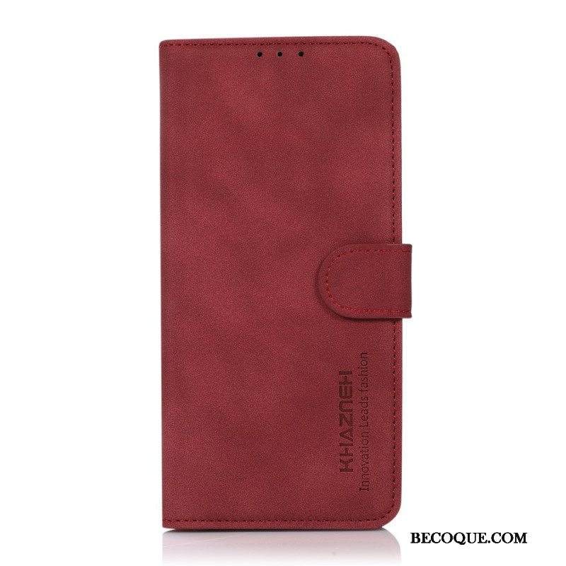 Flip Case Samsung Galaxy S22 Ultra 5G Khazneh Texture Leather Effect