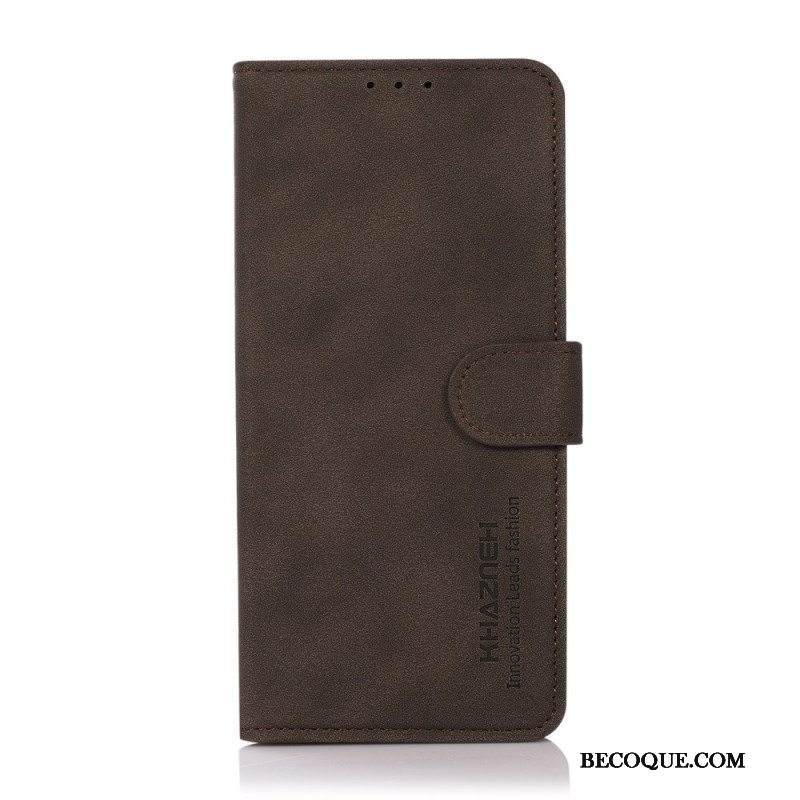 Flip Case Samsung Galaxy S22 Ultra 5G Khazneh Texture Leather Effect